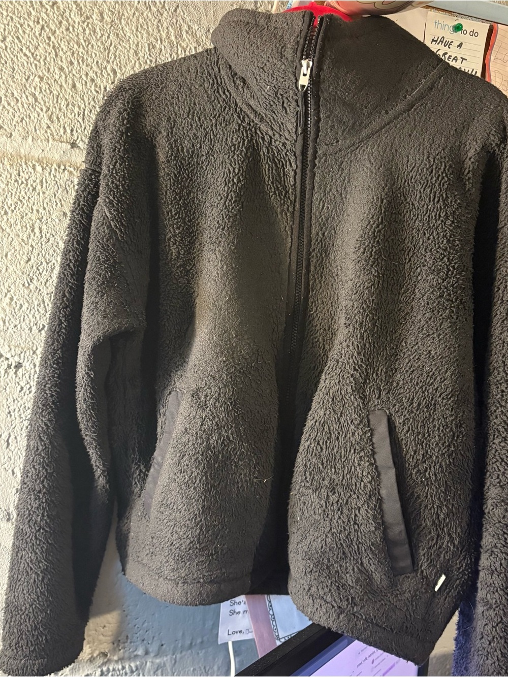 The North Face Furry Fleece 2.0 Jacket Women’s XL Black Sherpa Full Zip